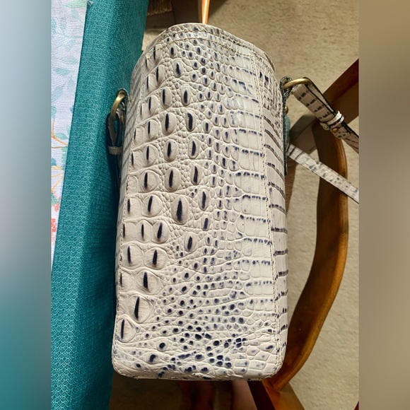 2 ITEMS HTF Brahmin Marble (navy) Medium Asher tote with Anna clutch/wristlet - Picture 6 of 16